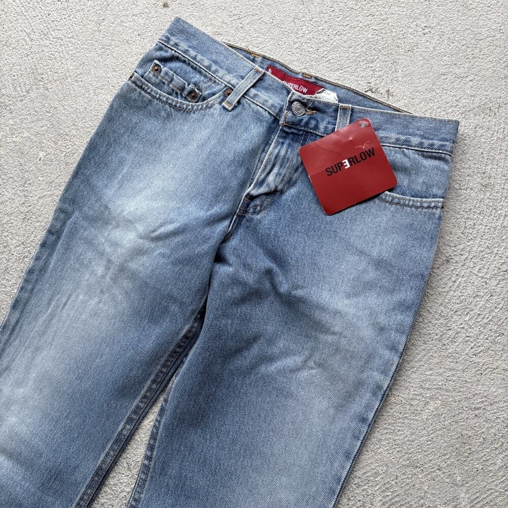 Vintage NOS Levis 514 Jeans Women 3 Jr Blue Denim Super Low Flared Leg Y2k USA